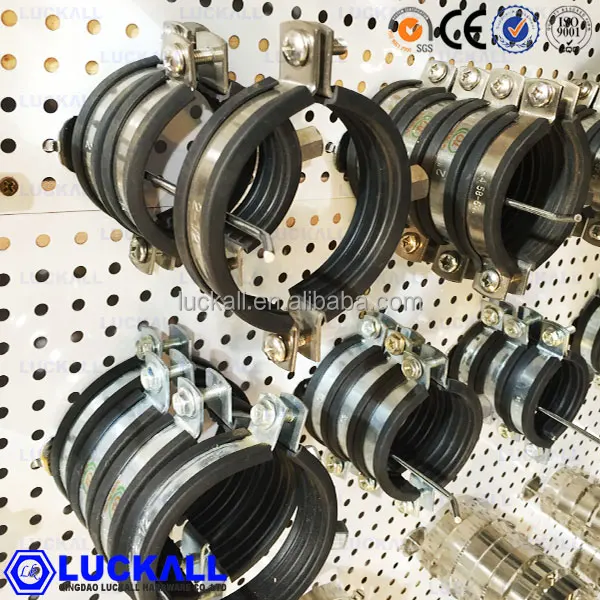 Ss316 Rubber Sleeve High Pressure With Epdm Rubber Lining Hanging Pipe Clamp