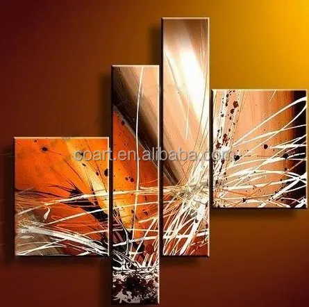 Групповая холщовая настенная абстрактная Современная картина маслом для