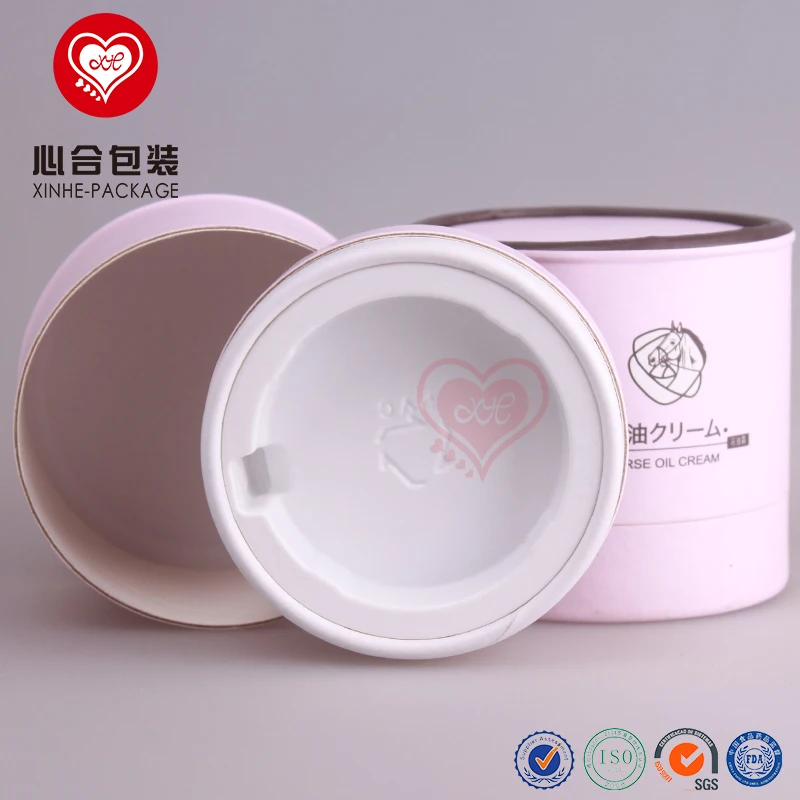 
Display 8.3 X 7 cm paper packaging tube for horse oil jar/Round cylinder paper cardboard box with plastic tray 