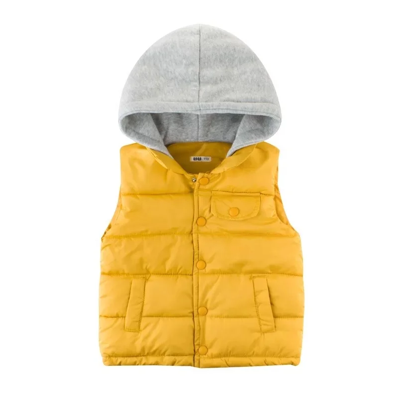 
Children Clothing Best Price Vest With Fleece Hood 