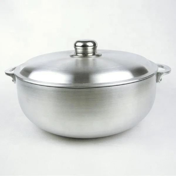 
cheap and hot factory aluminum sanding finished soup pot set 