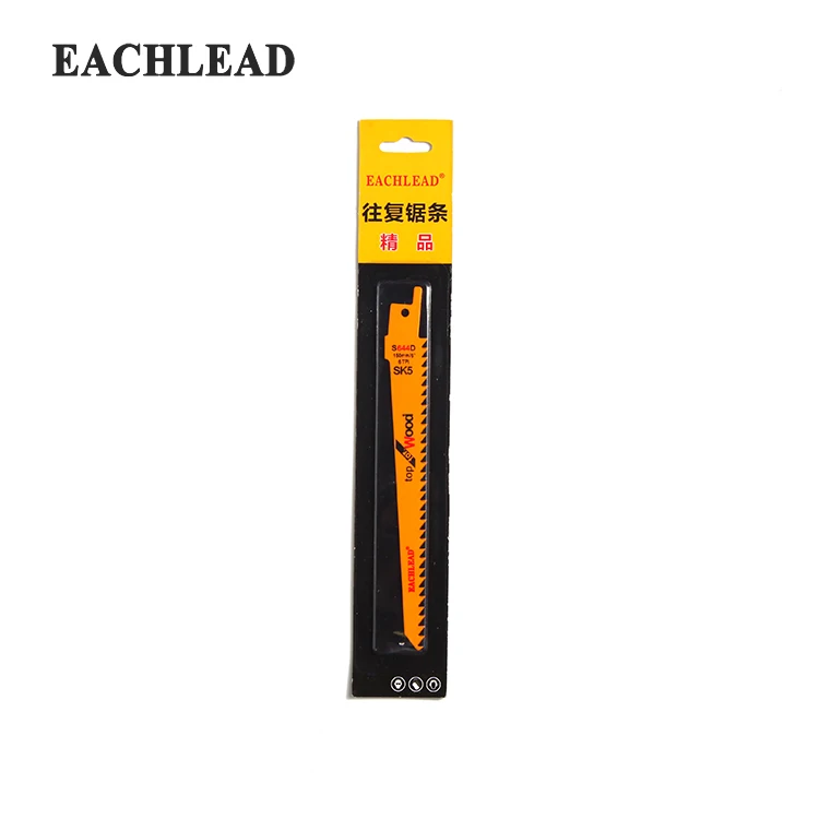 
High Quality Customized 6 Tpi Ground Teeth 1pcs/Blister Card Reciprocating Saw Blades Cutting Wood 