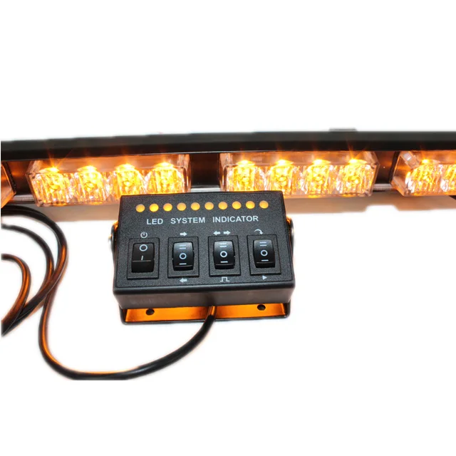 Amber Warning Strobe Lightbar LED Car Head Lightbar Yellow LED Traffic Warning Light Slim LED Strip Light