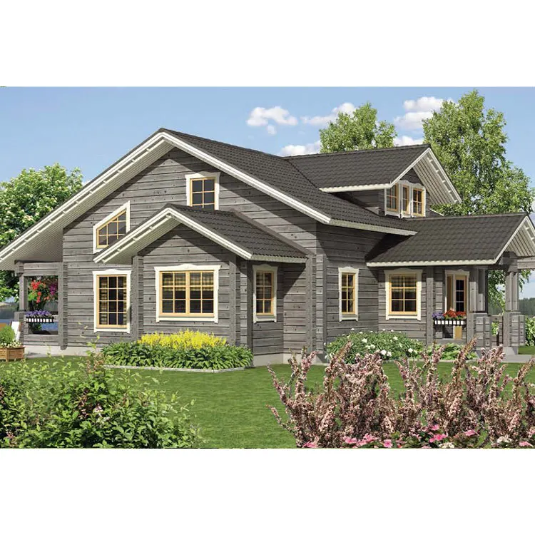 Natural Log Cabin Exquisite Wooden House Simple Prefabricated Timber Frame Prefab Houses