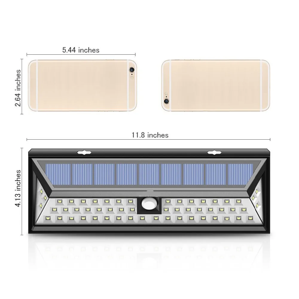 
136 Led Solar Lights Outdoor Waterproof Solar Power Lights with 270 Wide Angle Motion Sensor Solar Lighting for Garden 