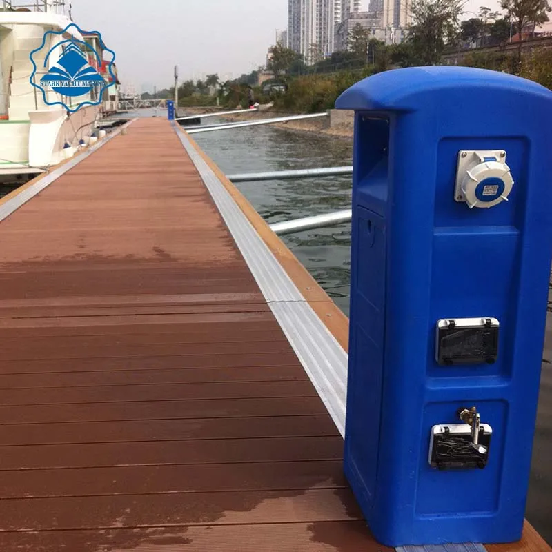 Marina plastic water power pedestal and power service bollard for good sale