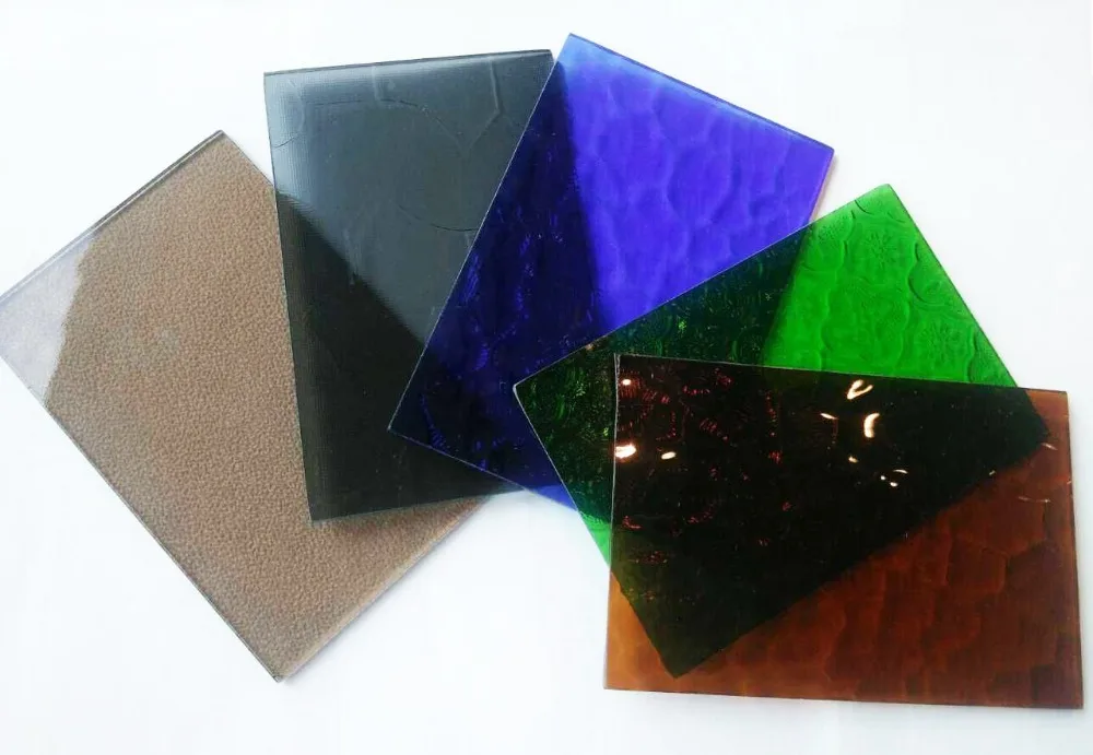 3mm-6mm clear flora figured nashiji pattern glass