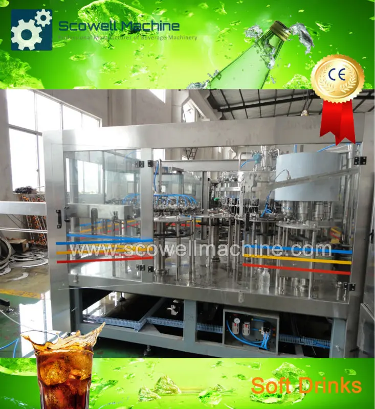 3 by 1 wahsing, filling and capping monoblock bottled carbonated drink filling machine