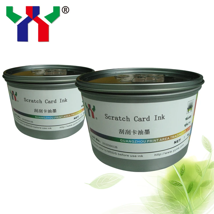 Hot Sale UV Screen Printing Scratch Off Ink with Coated Paper Gold Silver color