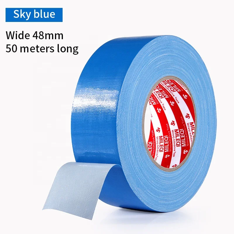 
Mileqi high quality 48mm wide brown wear-resistant acid alkali proof strong adhesive custom cloth gaffer duct tape 