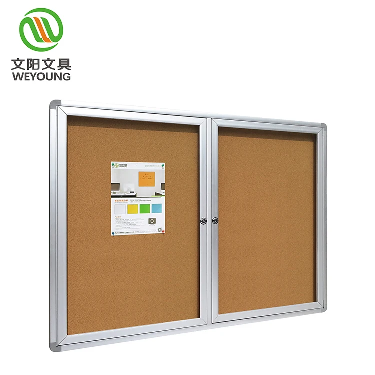 
School Lockable notice board with keys 