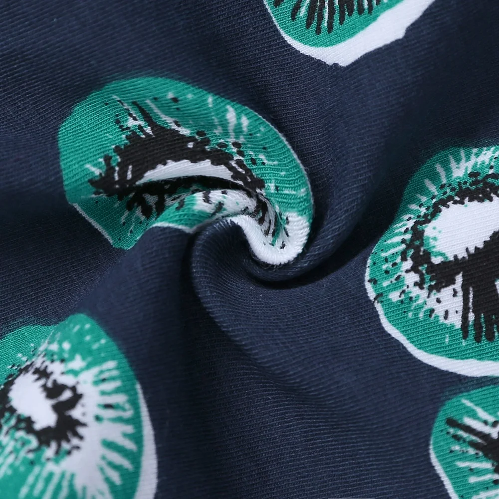 High quality kiwi fruit print baby clothes romper with zip