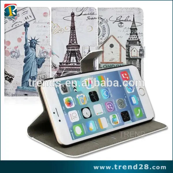 кожи откидная крышка чехол для смартфона, коёа флип-флоп для iphone 6, случай мобильного телефона бумаёник дерёателя карты