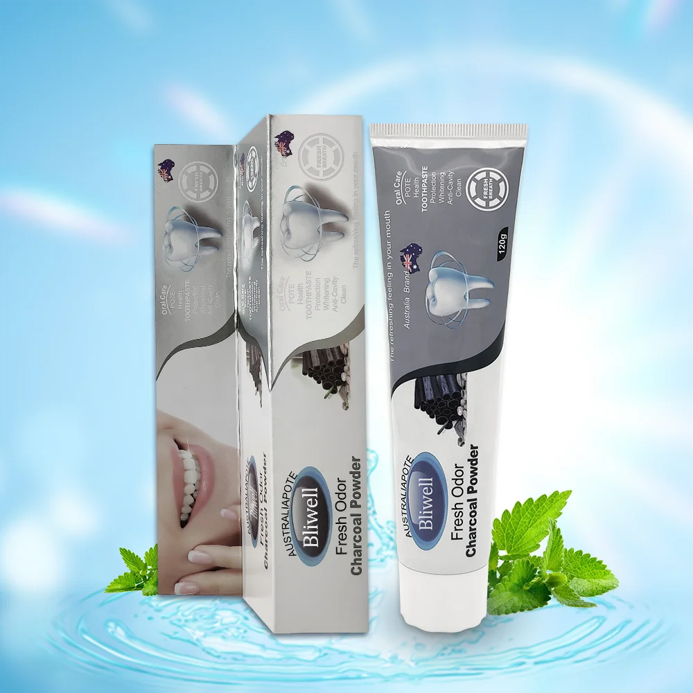 
Manufacturer 120g natural organic charcoal whitening toothpaste for teeth Whitening 