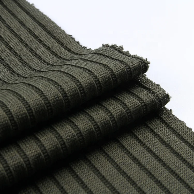
 Оптовая продажа, вязаный свитер из полиэстера и спандекса в рубчик, вязаная ткань на заказ  