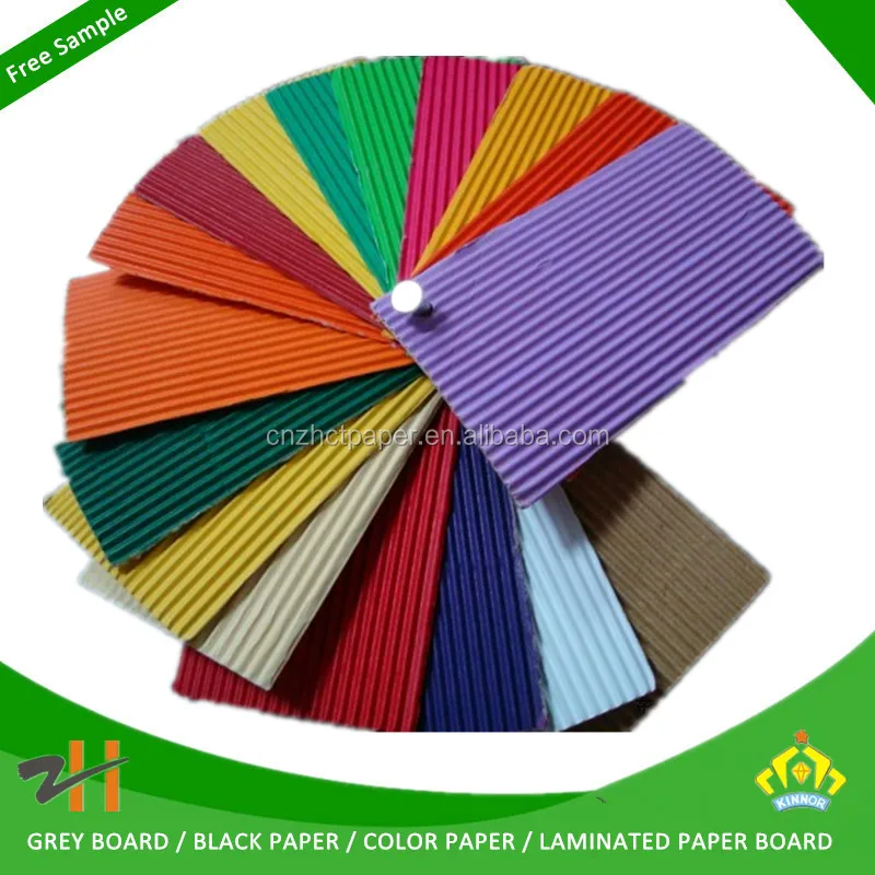 2015 craft colorful embossed corrugated flute paper ,DIY corrugated art paper for kids