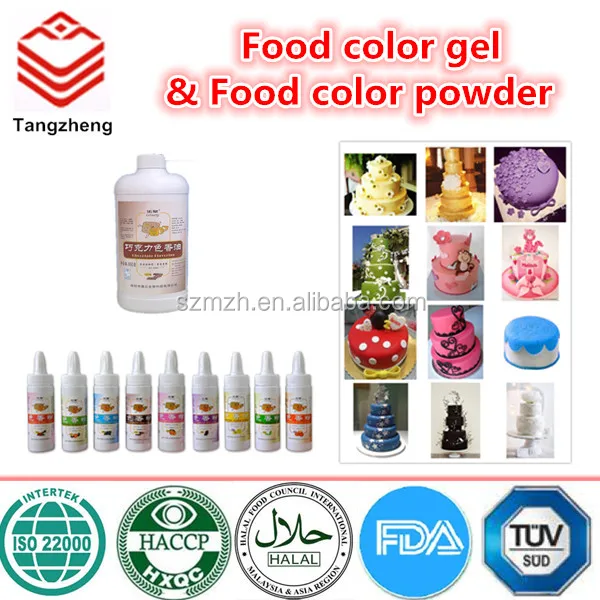 15 Colors food color gel & food color powder Available Cake Baking Tools Fondant Pigment Color For cake Decoration