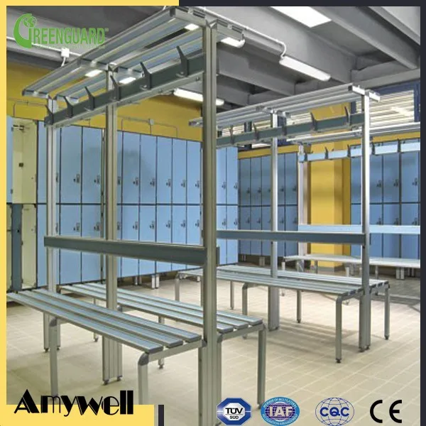 Amywell CE 12mm Hpl Phenolic Compact Board Changing Room Hpl Locker Bench