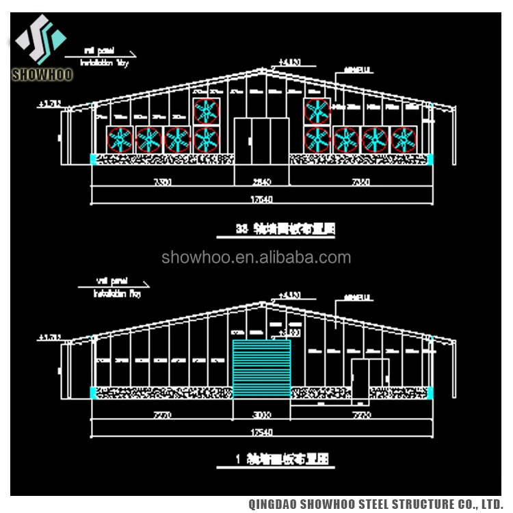 Prefabricated Low Cost Broiler Poultry Farm House Design In China