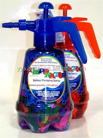 Plastic water balloons pumper bottle