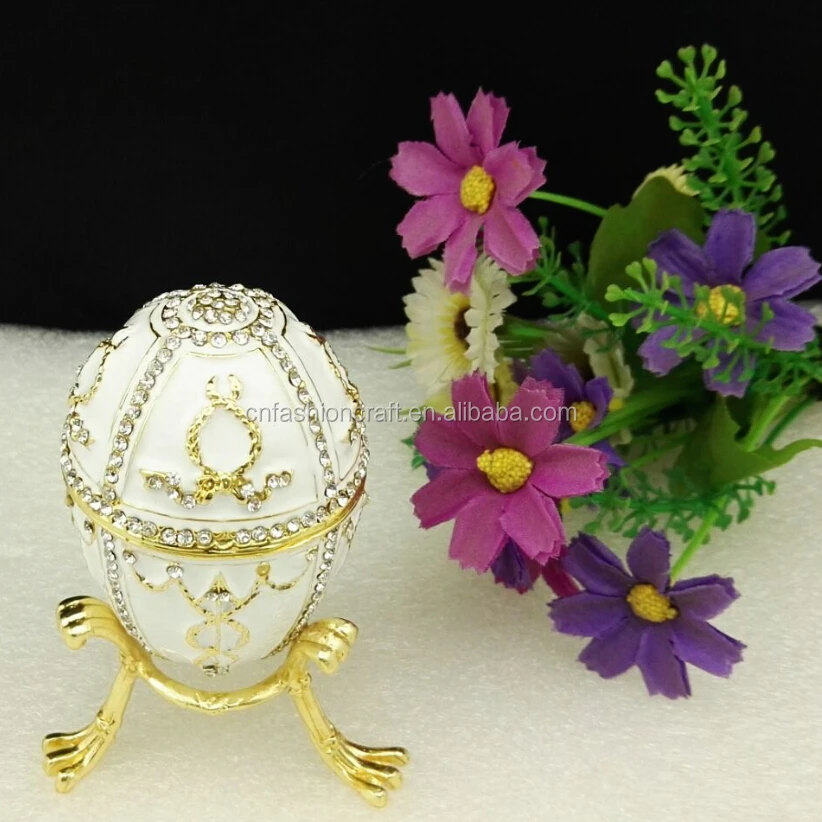 white color Egg Shape jewelry gift boxes Faberge egg/wedding gift Easter egg