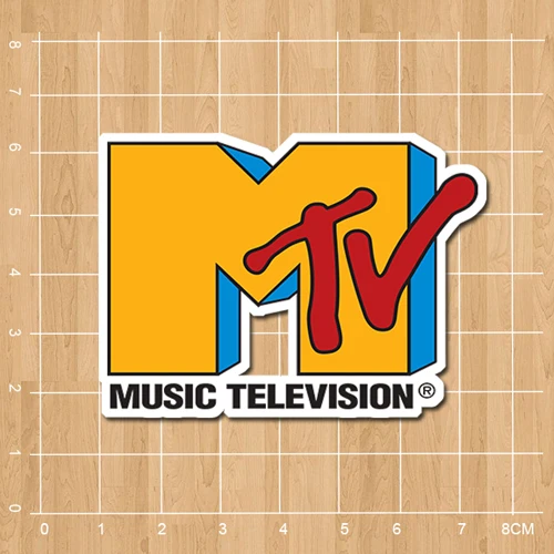 Music Television MTV Logo Notebook refrigerator skateboard trolley case backpack Tables book sticker PVC sticker