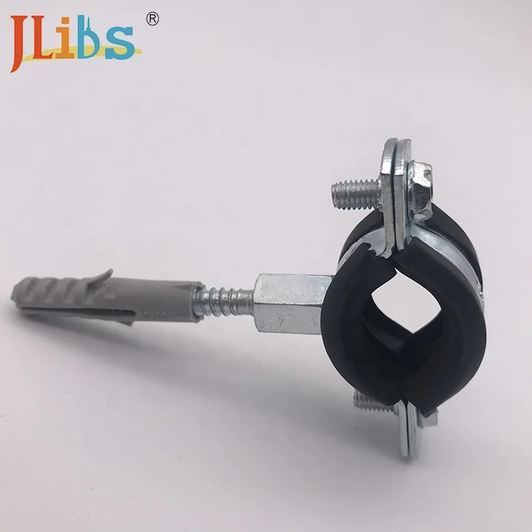 
Heavy duty pipe clip 1/4inch Pipe Clamps with EPDM rubber line 