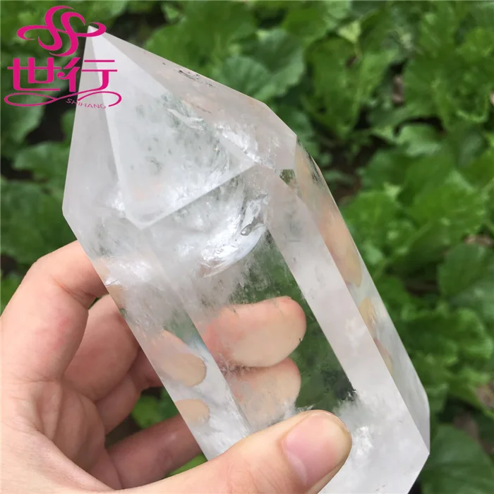 Wholesale natural clear white crystal pillar wands points single terminal white crystal pillar wands points for