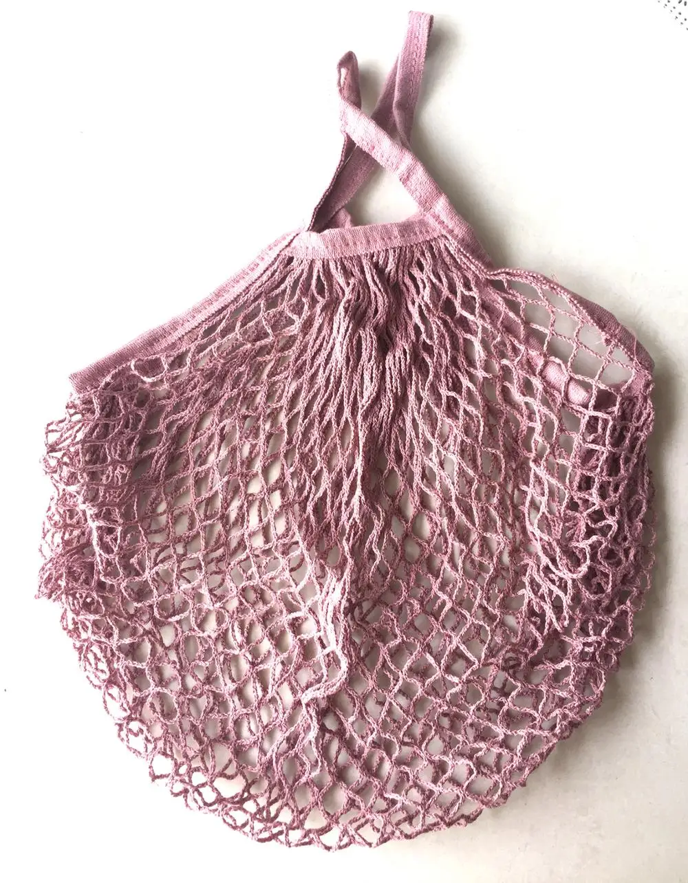 Многоразовая Складная хлопчатобумажная Сетчатая Сумка для покупок