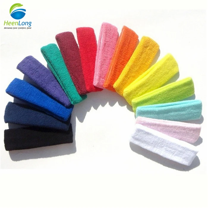 High Quality Terry Towel Sport Headband/Head Band With Embroidery Logo