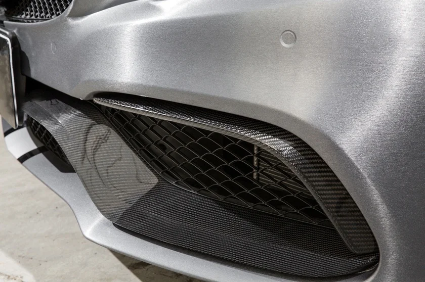 Carbon Chin Spoiler Wing Splitter Flap Canards Front Bumper Lip for Mercedes Benz W205 C63 Car Body Kits