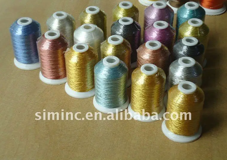 
Popular high quality Metallic thread as embroidery thread/Yarn or knitting weaving yarn 