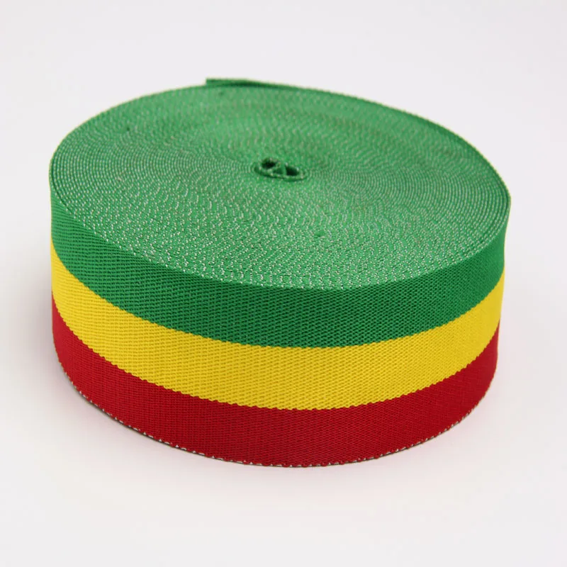 25mm,20mm,16mm green/yellow/red polyester ribbon