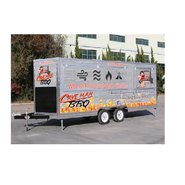 Outdoor BBQ Catering Van Grill Food van Mobile Food Cart for Sale