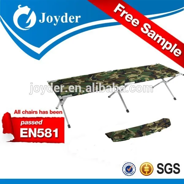 Military folding camp bed