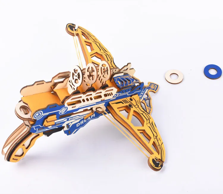 Wholesales crossbow gun shooting pistol archery hunting crossbow toy mini china crossbow 3d wooden puzzle