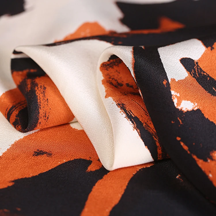 China factory wholesale cheap price printed silk satin fabric for dress