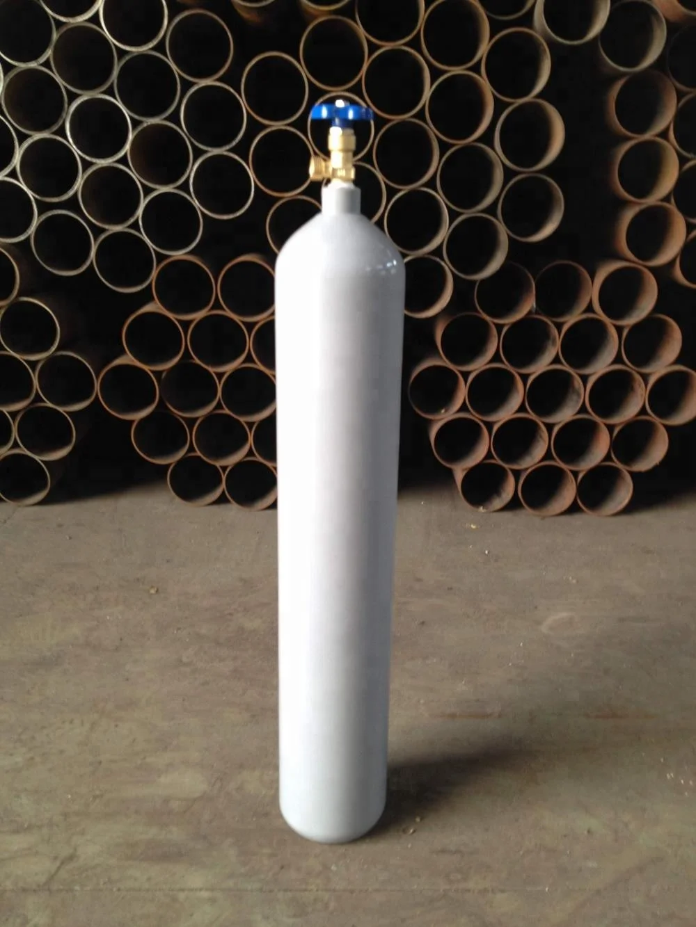 white steel seamless helium/oxygen/nitrogen/hydrogen/co2 empty gas cylinder tank
