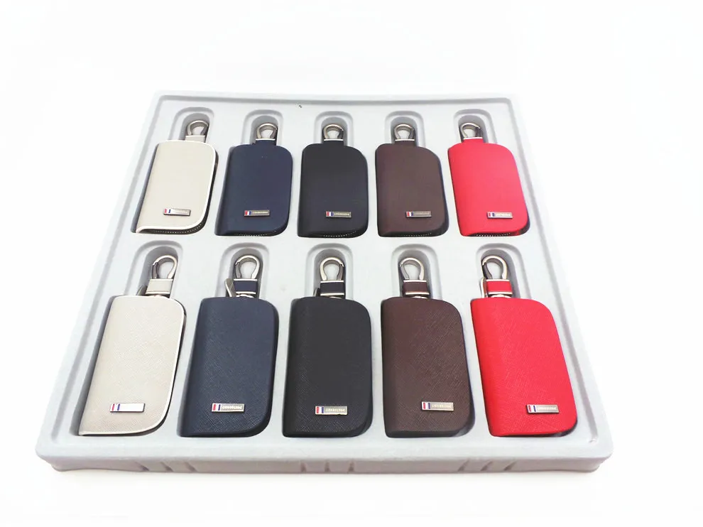 car key wallet fashion design leather auto key cover for Toyota Peugeot Volvo