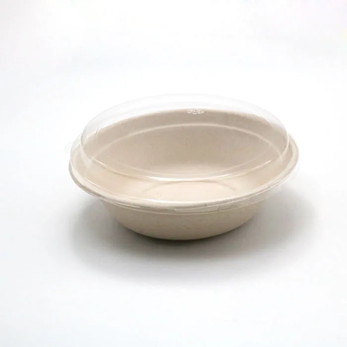 disposable sugarcane 32 OZ ramen noodle bowl with lid