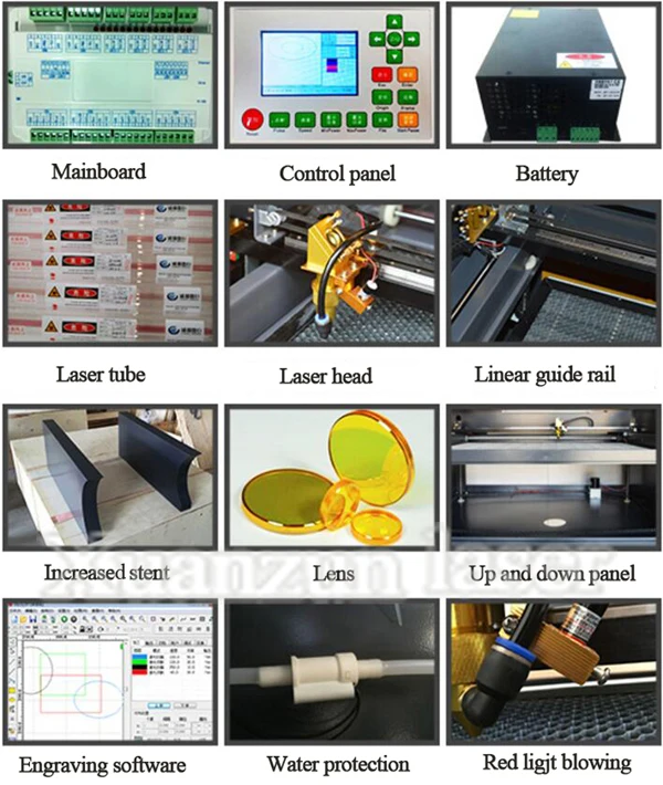 CO2 Ruida offline 1080/9060 cheap granite stone laser engraving machine/CNC laser cutter engraver for non metal 80/100/130w