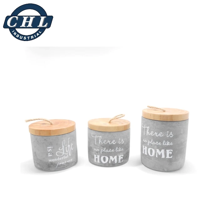 
Manufacturer hot sale western style decoration craft concrete cement stone figurines container 