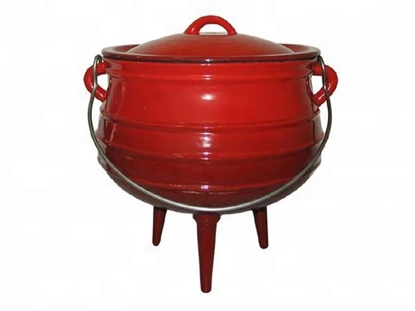 No.1/4 Potjie 3 legs Enamel Stock Witches Potjie Pot Cast iron Cauldron
