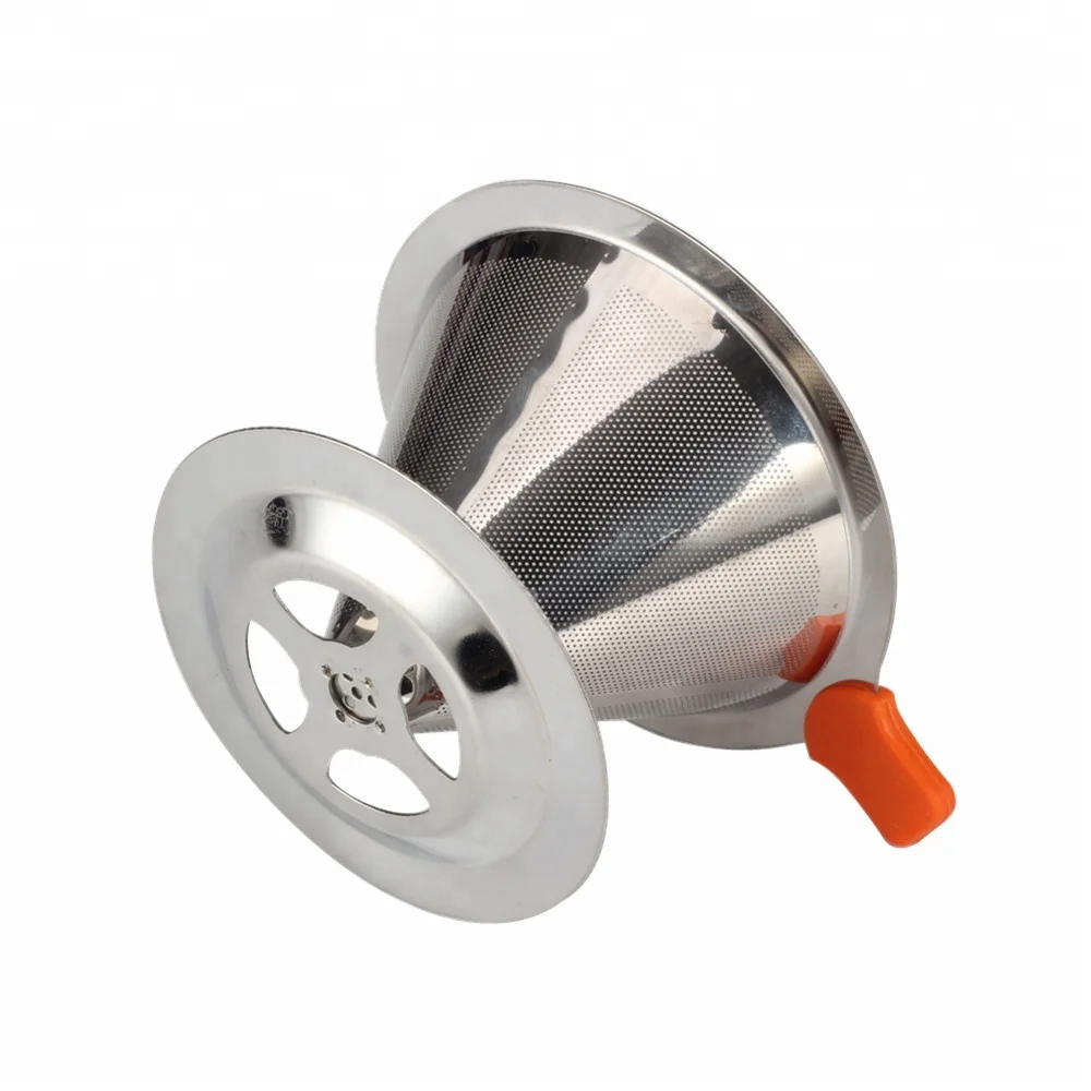 Cone Dripper with Removable Cup, Stainless Steel Filter, Pour Over Coffee Dripper