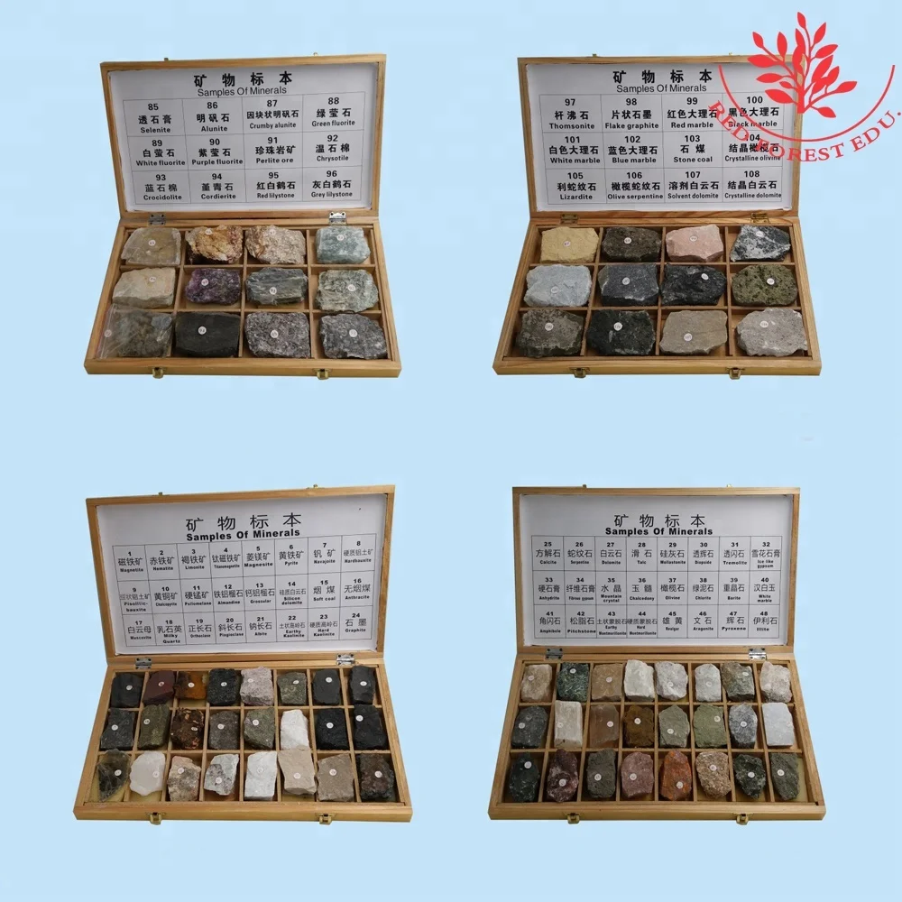 Изучение географии 18 видов образцов