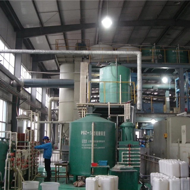 
Fully automatic sulfuric acid mixing plant with acid densities freely select-able in 0.001g/cm3 steps 