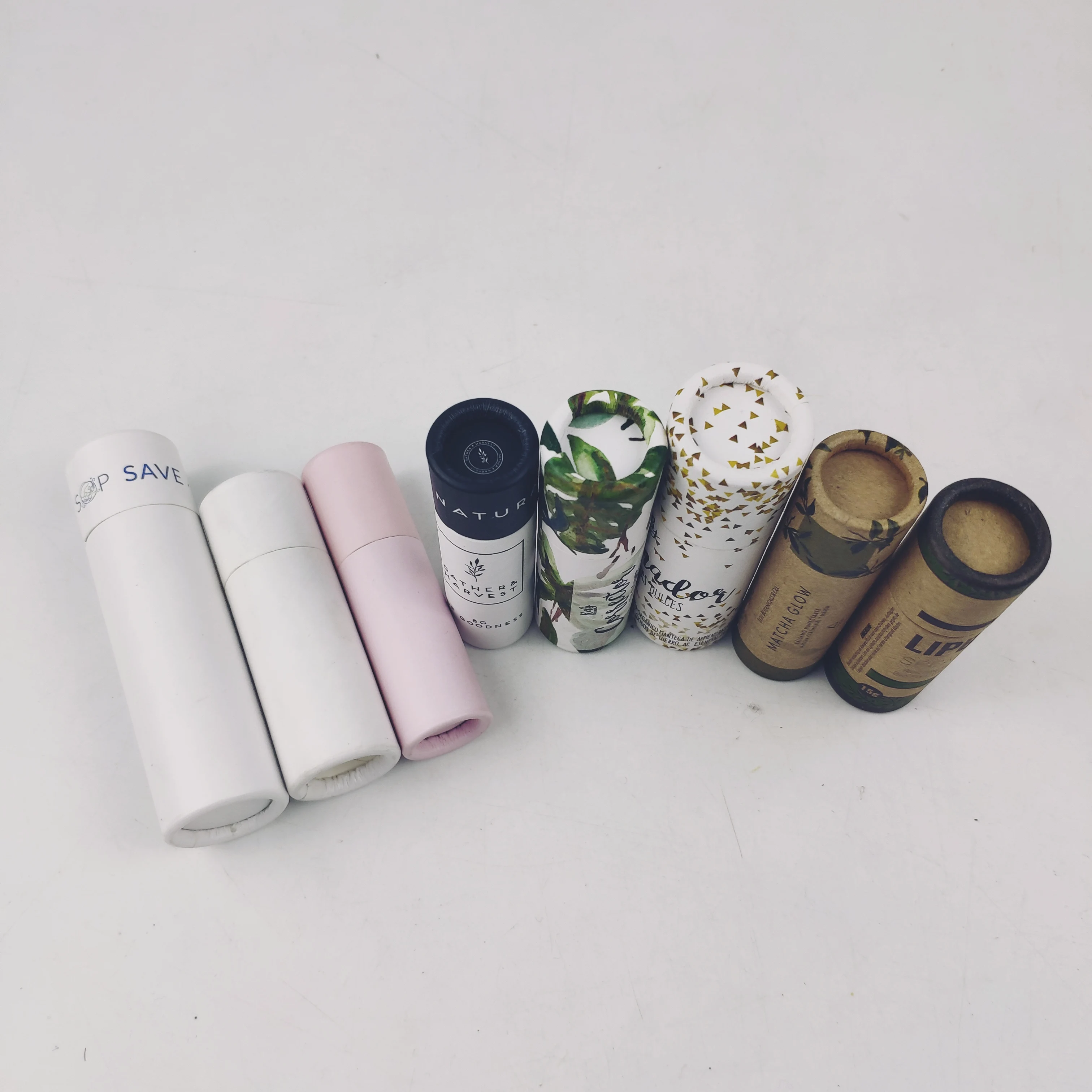 Cosmetic Packaging round Custom empty lip balm tube/lipbalm tube / lip balm container