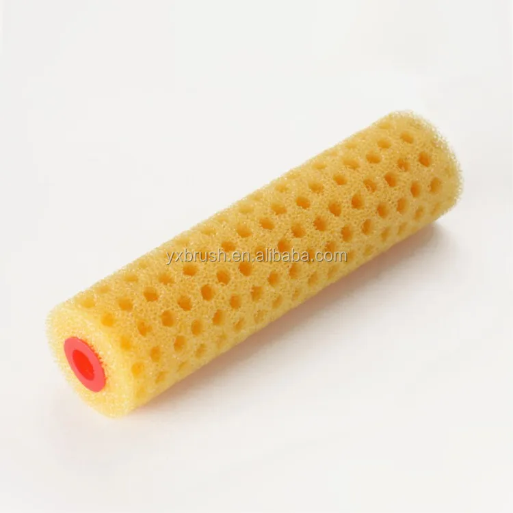 
Yellow Textured Hole Foam Paint Roller Refill with PVC Pipe 