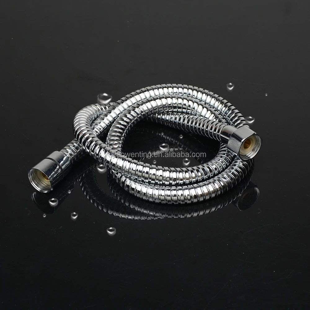 
HOT Sells Extensible 14mm/1m~1.2m Stainless Steel Plating Double Locked Short Bathroom/Toilet Hose 