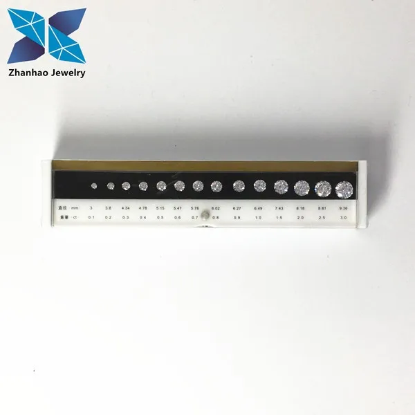 wholesale Cubic Zirconia diamond dealer color diamond size master set zircon diamond size selector